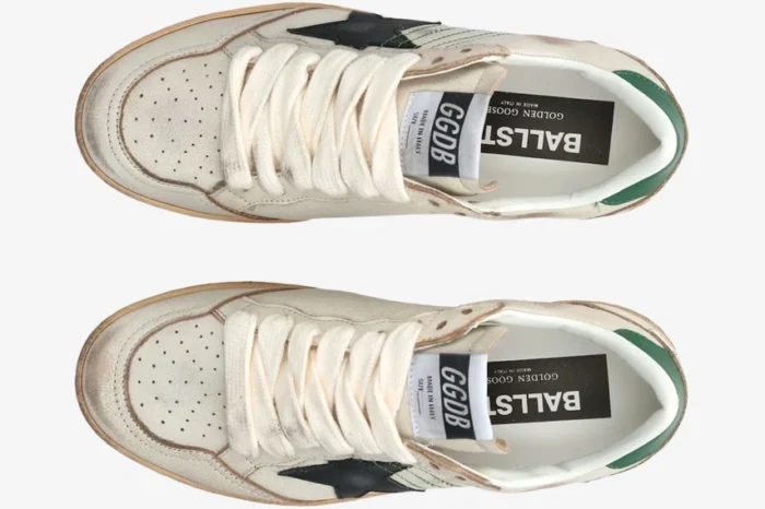 Golden Goose Ballstar White Green Star Black - Image 3