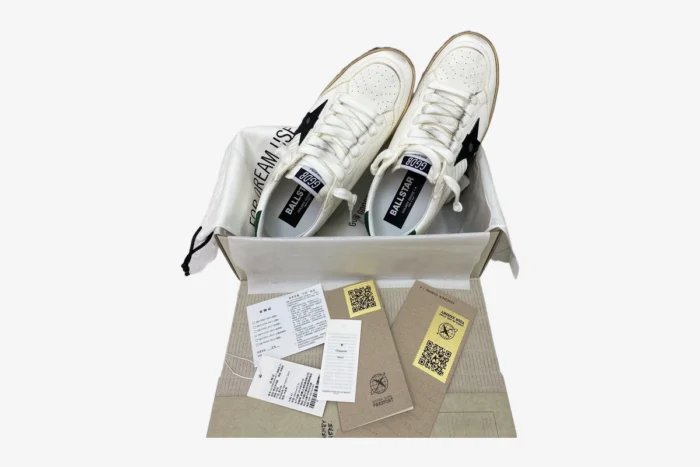 Golden Goose Ballstar White Green Star Black - Image 5