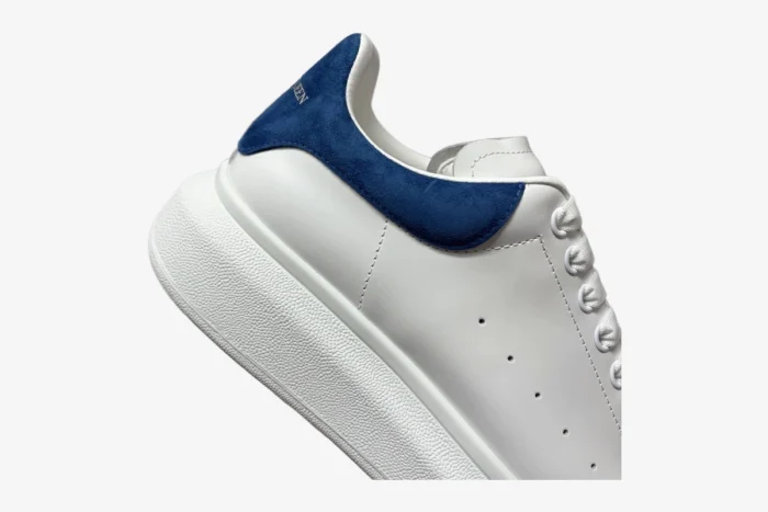 Alexander McQueen Oversized Sneaker in White/Blue Grey - Image 4