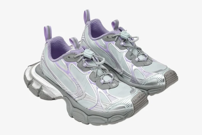 Balenciaga 3XL Sneaker Acqua Lilac Grey Distressed - Image 7