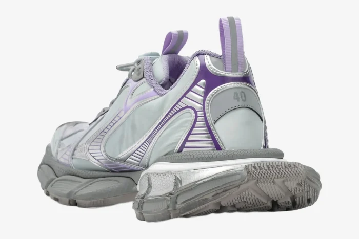 Balenciaga 3XL Sneaker Acqua Lilac Grey Distressed - Image 4