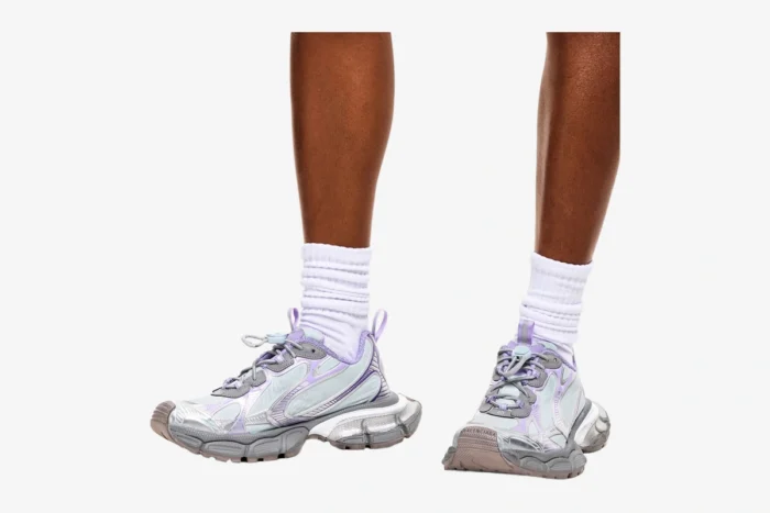 Balenciaga 3XL Sneaker Acqua Lilac Grey Distressed - Image 6