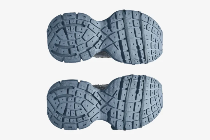 Balenciaga 3XL Blue Distressed Oversized Sneakers - Image 7