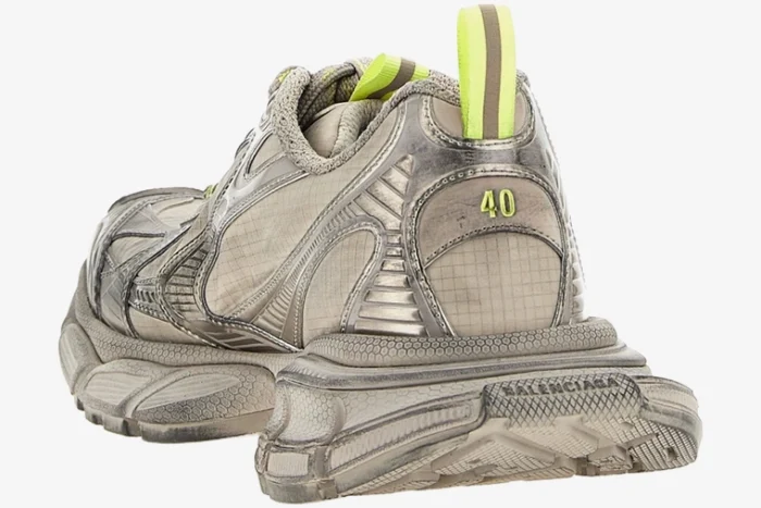 Balenciaga 3XL Ripstop Sneaker Taupe Fluo Yellow - Image 9