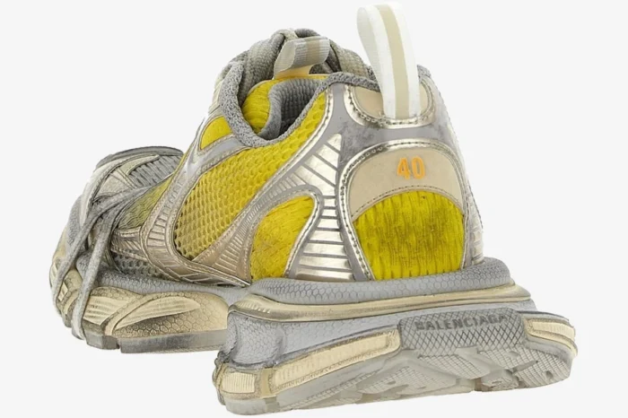 Balenciaga 3XL Worn-Out Sneakers - Yellow/Off White - Image 4