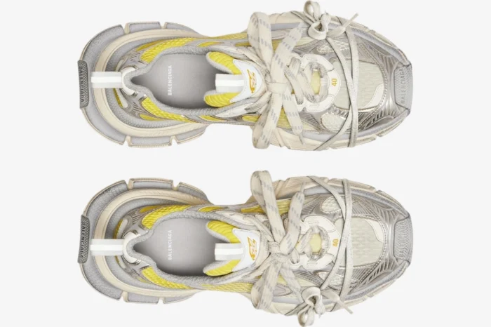 Balenciaga 3XL Worn-Out Sneakers - Yellow/Off White - Image 8