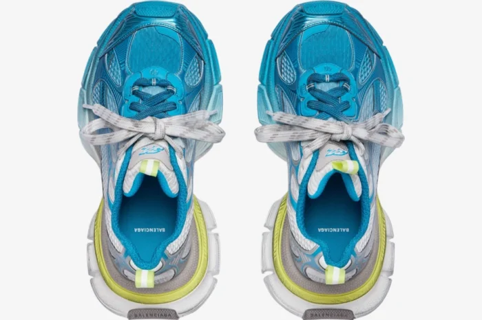 Balenciaga 3XL Toe Spray White / Blue Special Edition - Image 6