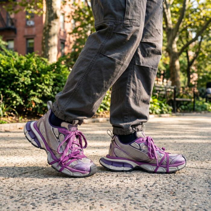 Balenciaga 3xl Purple / White Distressed Sneakers [Lifestyle AI]