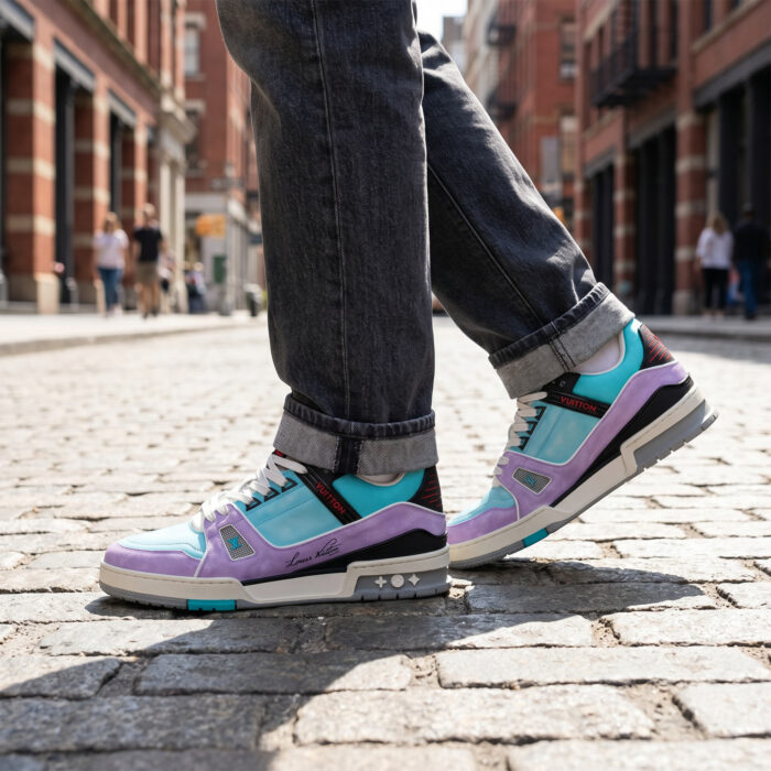 Louis Vuitton Trainer Blue Purple Gradient Pastel [Lifestyle AI]
