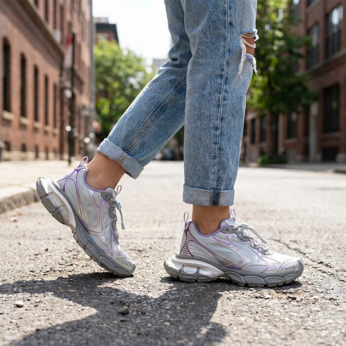 Balenciaga 3XL Sneaker Acqua Lilac Grey Distressed [Lifestyle AI]