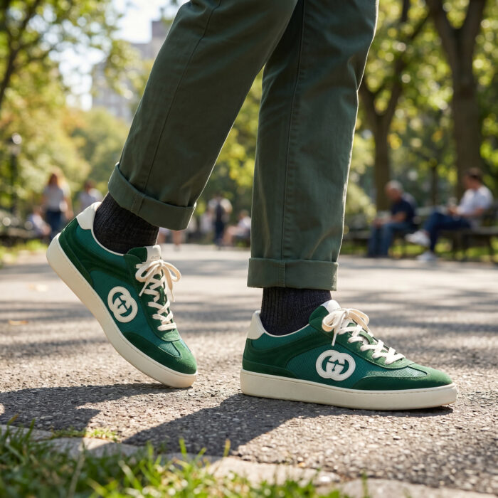 Gucci G74 Interlocking G 'Green Suede' [Lifestyle AI]