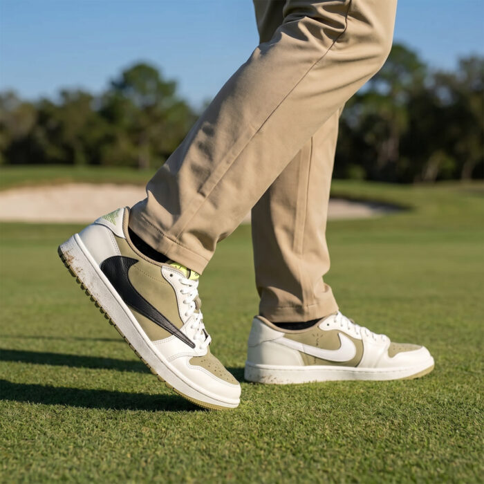 Air Jordan 1 Low x Travis Scott 'Neutral Olive' Golf Edition [Lifestyle AI]
