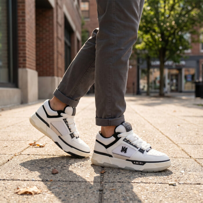 Amiri MA-1 Nappa 'White Black' Luxury Skate Sneaker [Lifestyle AI]