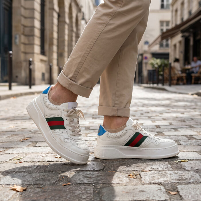Gucci Mac80 Chunky GG Web Sneaker 'White Blue' [Lifestyle AI]