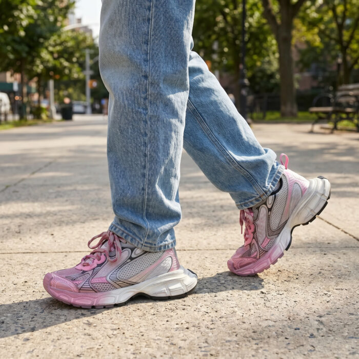 Balenciaga 3XL White Grey Pink Distressed Sneakers [Lifestyle AI]