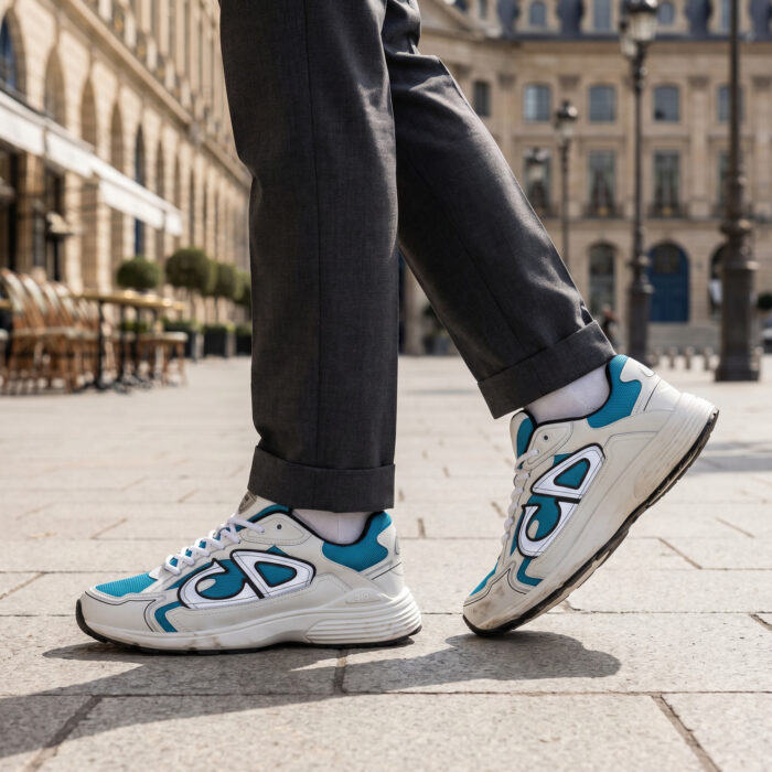 Dior B30 White Blue Grey Technical Mesh Sneaker [Lifestyle AI]