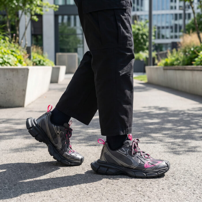 Balenciaga 3XL Dark Grey / Pink Distressed Trainer [Lifestyle AI]