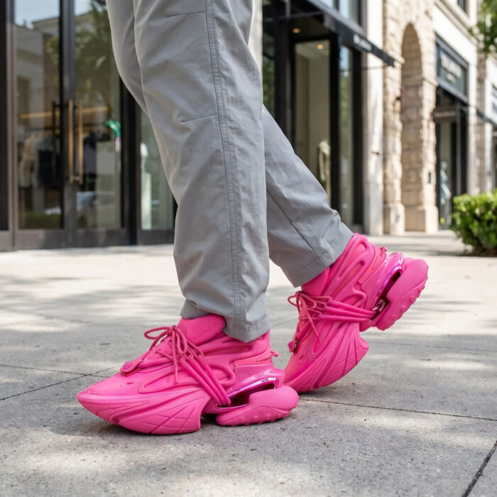Balmain Unicorn Low Top Neoprene & Leather Pink [Lifestyle AI]