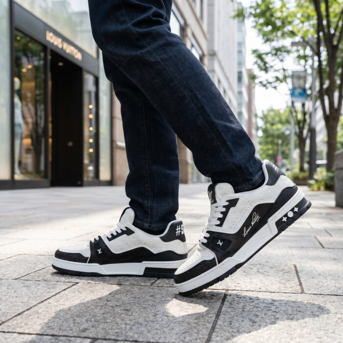 Louis Vuitton Trainer Sneaker Low #54 Black White [Lifestyle AI]