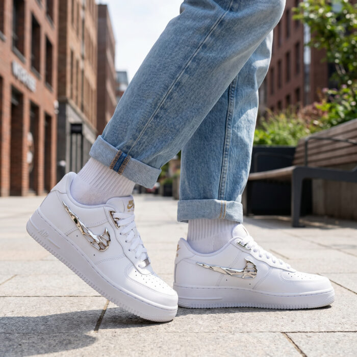 Nike Air Force 1 07 PRM Molten Metal White Silver [Lifestyle AI]