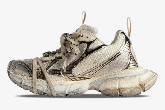 Balenciaga 3XL Sneaker Beige / White Distressed - Image 4