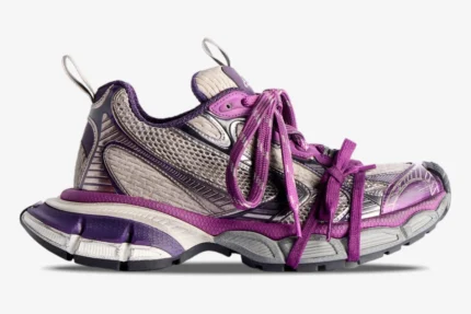 Balenciaga 3xl Purple / White Distressed Sneakers