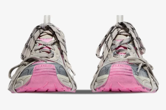 Balenciaga 3xl White / Grey / Pink Distressed Sneakers - Image 3