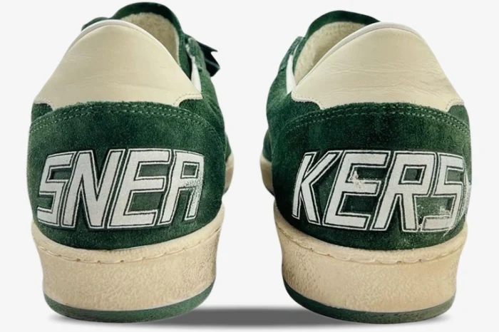 Golden Goose Ball Star Green Suede with White Leather Star - Image 2