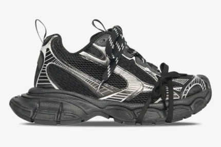 Balenciaga 3XL Black Distressed Mesh Sneaker