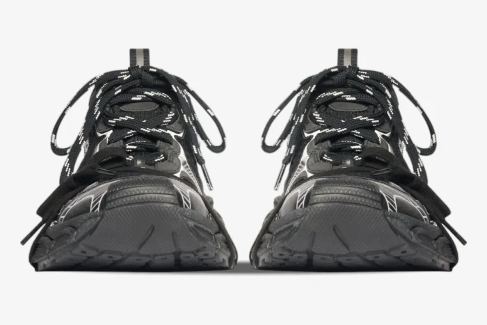 Balenciaga 3XL Black Distressed Mesh Sneaker - Image 3
