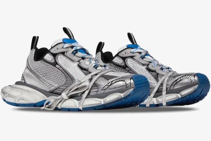 Balenciaga 3XL Sneaker Worn-Out Grey Blue - Image 5