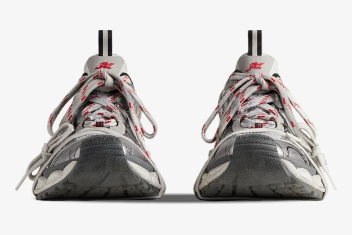 Balenciaga 3XL Sneaker Grey White Red Distressed - Image 3
