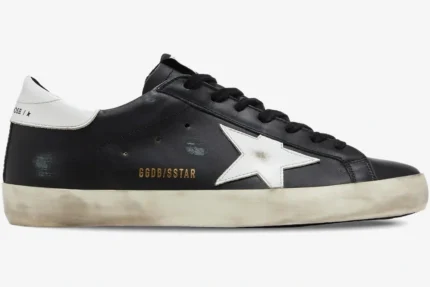 Golden Goose Superstar 'Black White' Distressed Leather
