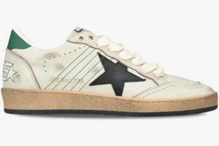 Golden Goose Ballstar White Green Star Black