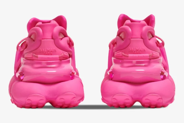 Balmain Unicorn Low Top Neoprene & Leather Pink - Image 5
