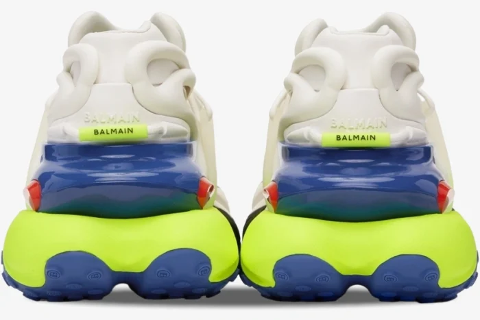 Balmain Unicorn Low Top Neoprene & Leather 'RGB/White' - Image 5