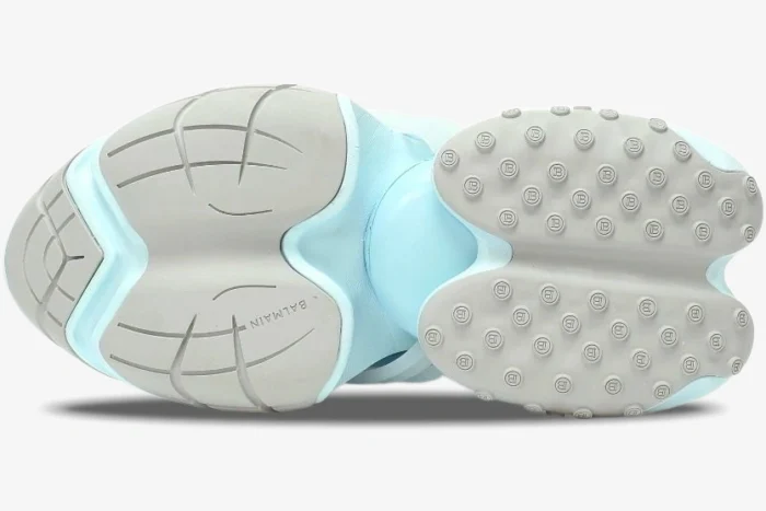 Balmain Unicorn Low Top Neoprene & Leather Blue Sky - Image 6