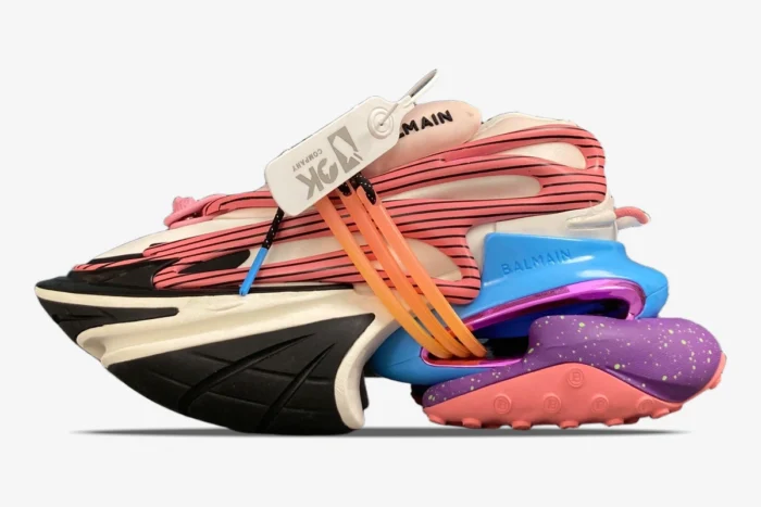 Balmain Unicorn Low Top Neoprene & Leather Multicolor - Image 3