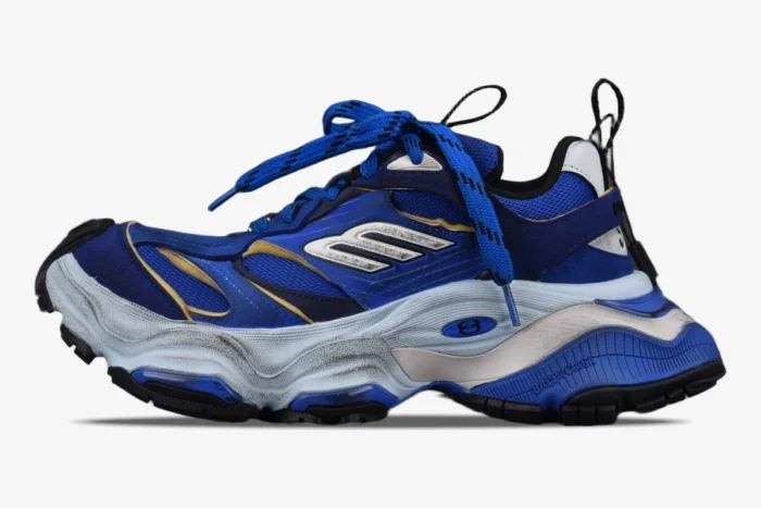 Balenciaga Cargo Sneaker Dark Blue Distressed - Image 2