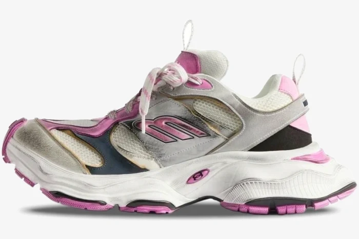 Balenciaga Cargo Sneakers Pink Distressed Edition - Image 3