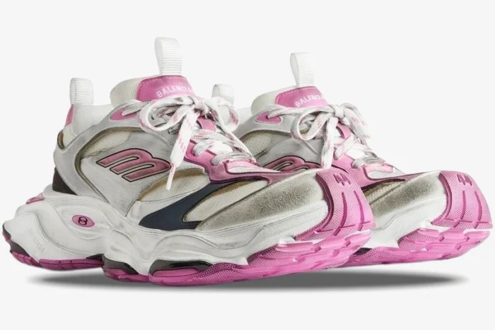 Balenciaga Cargo Sneakers Pink Distressed Edition - Image 8