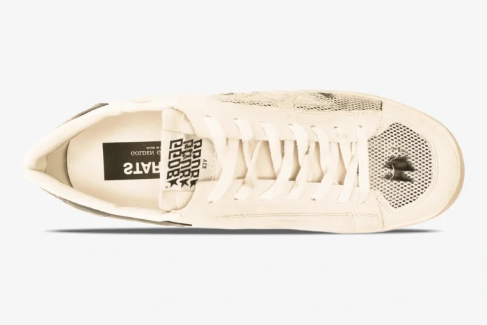 Golden Goose Stardan White Leather and Mesh Distressed - Image 2
