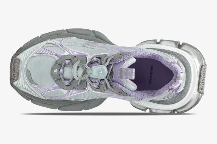 Balenciaga 3XL Sneaker Acqua Lilac Grey Distressed - Image 2
