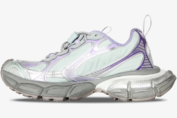 Balenciaga 3XL Sneaker Acqua Lilac Grey Distressed - Image 3