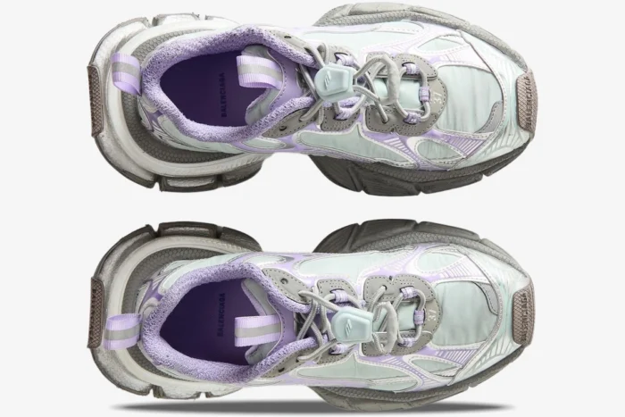 Balenciaga 3XL Sneaker Acqua Lilac Grey Distressed - Image 5