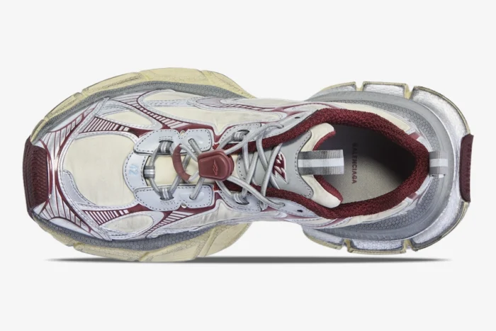 Balenciaga 3XL Sneaker Beige Red Grey - Image 5
