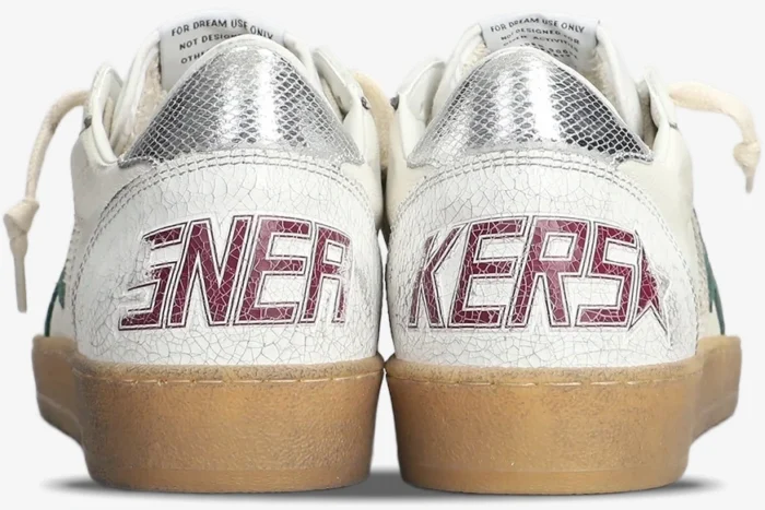 Golden Goose BallStar White Silver Star Green - Image 2