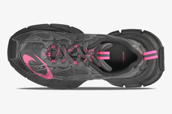 Balenciaga 3XL Dark Grey / Pink Distressed Trainer - Image 2