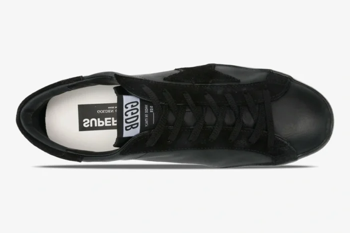 Golden Goose Superstar 'Black' Distressed Leather Sneakers - Image 2