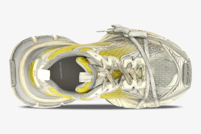 Balenciaga 3XL Worn-Out Sneakers - Yellow/Off White - Image 2